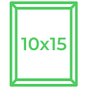 10cm X 15cm - Green Print