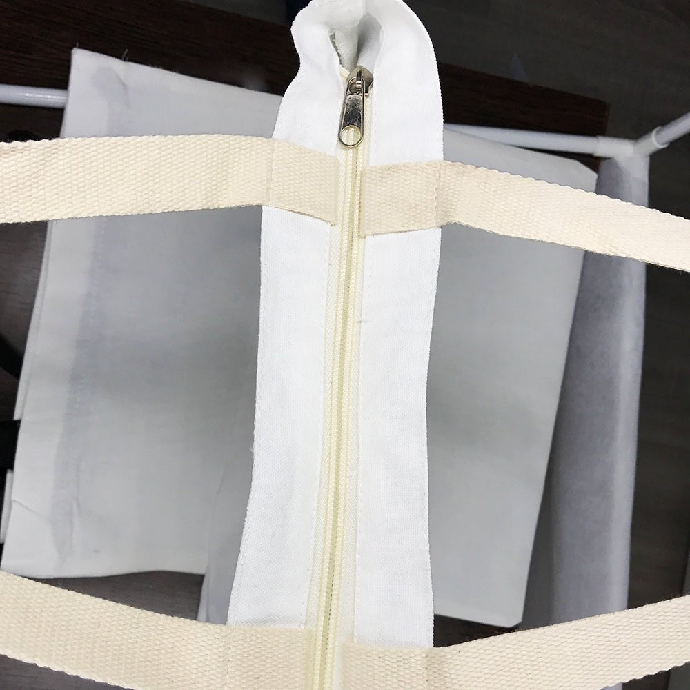 Geanta canvas TOTE maner alb sublimabila GC01 - Green Print