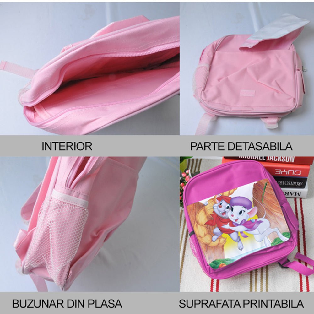 Ghiozdan copii sublimabil albastru R15 - Green Print