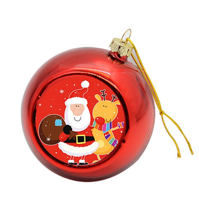 Glob sublimabil rosu pentru brad Ø 8cm