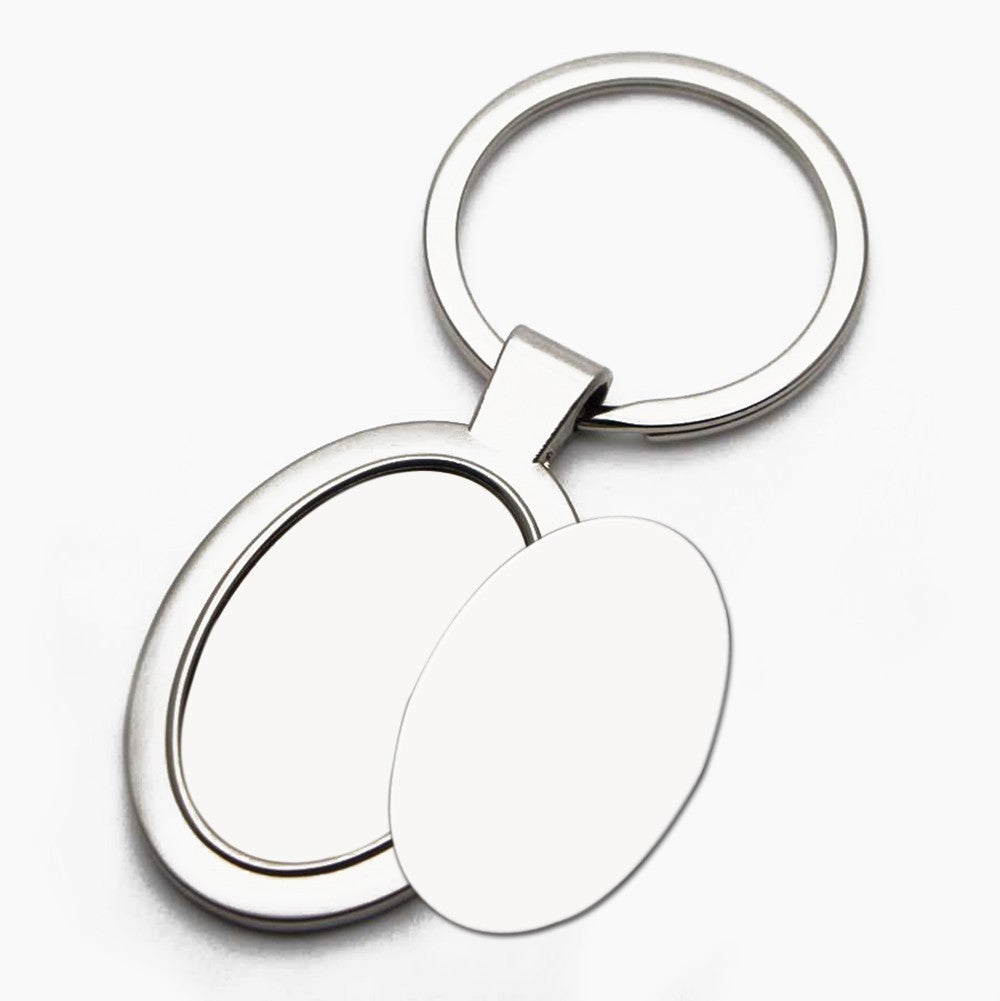 Breloc metalic oval sublimabil