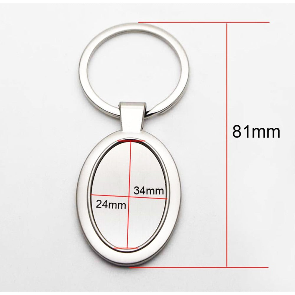 Breloc metalic oval sublimabil