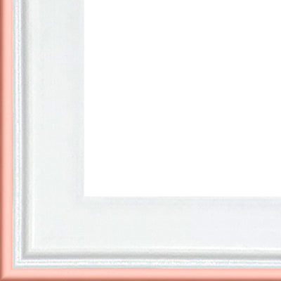 Rama foto Barcelona alb+auriu rose 10x15