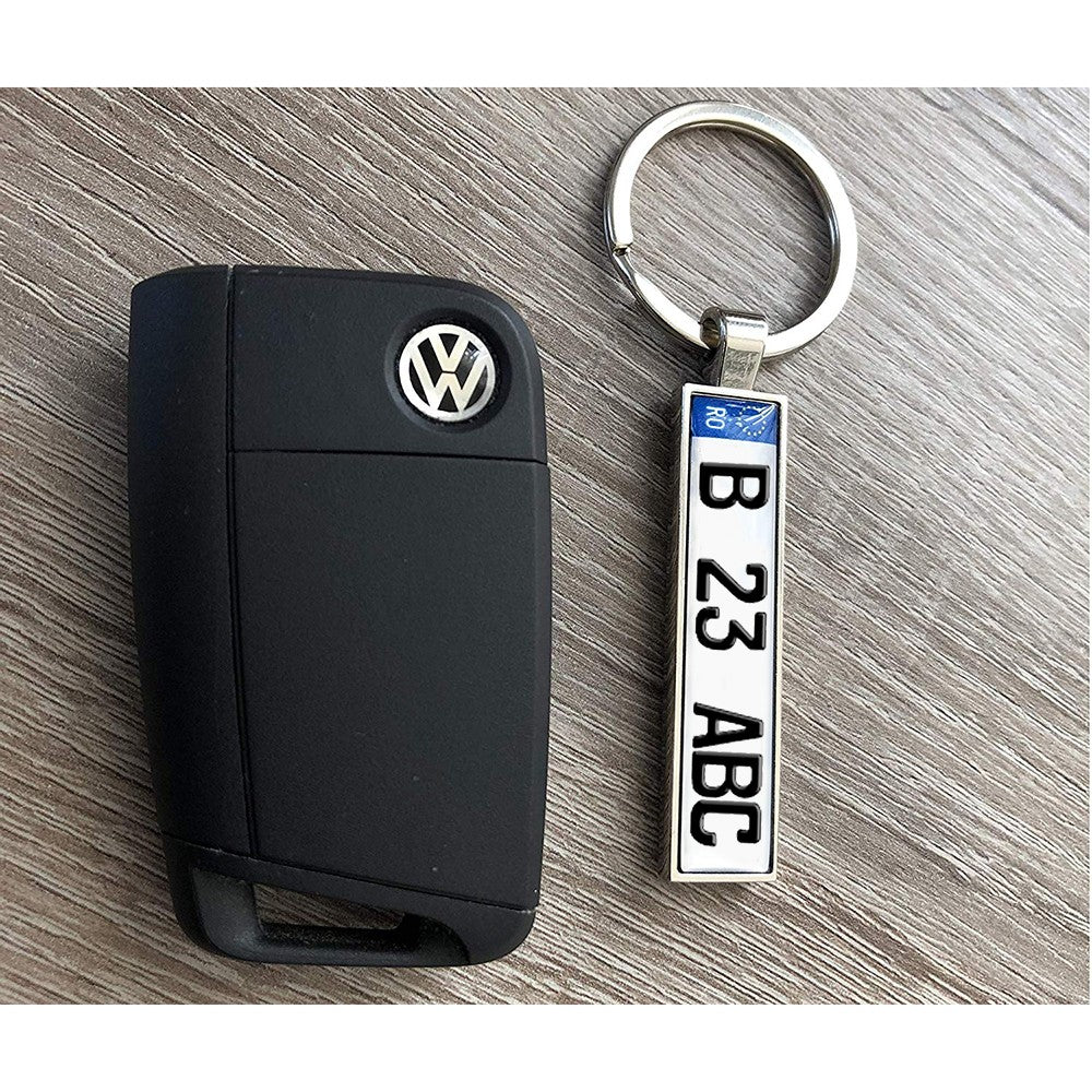 Breloc metalic insertie foto AUTO auriu