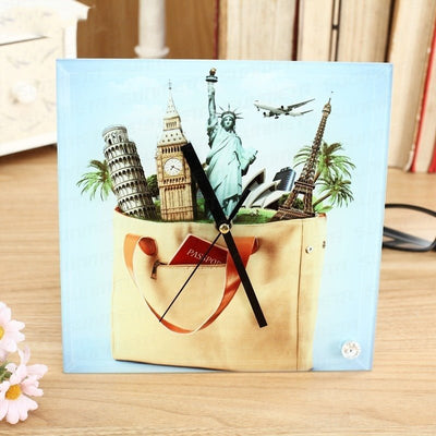 Ceas sticla sublimare 20x20 CS2020 - Green Print