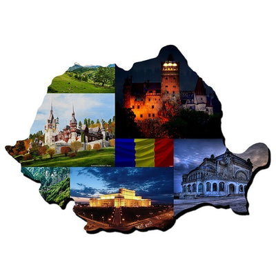 Placheta MDF cu forma Romaniei