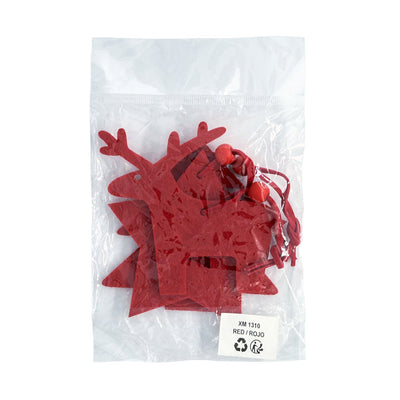 Set 3 ornamente textil de brad - rosu XM1310S160 - Green Print