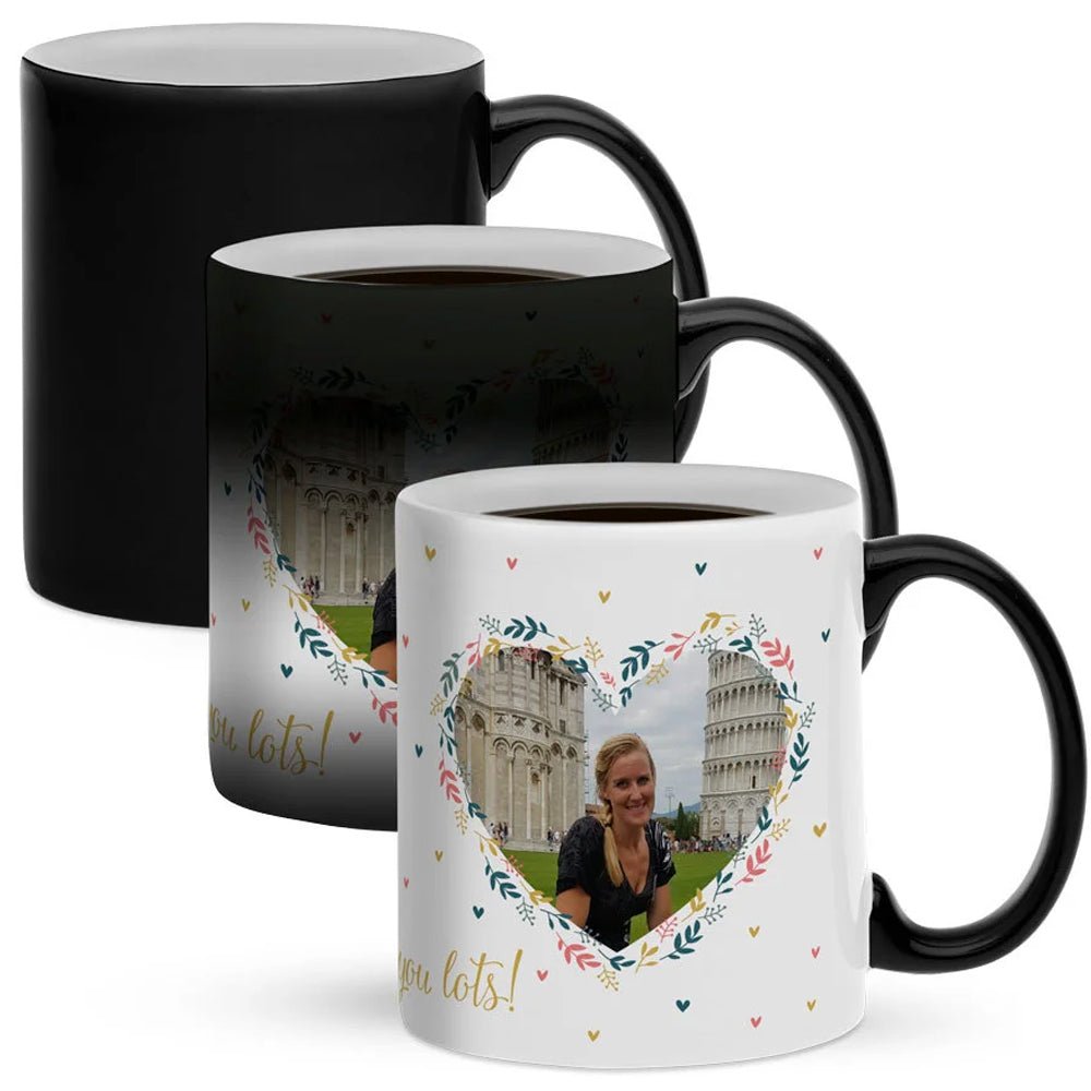 Cana termosensibila negru lucios + cutie individuala T11-19 - Green Print