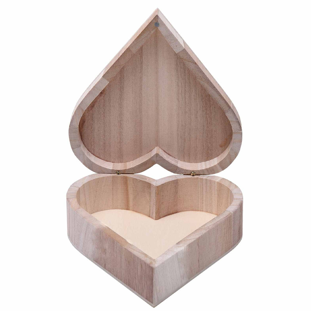 Cutie lemn inima MEDIE 12x10x7 cm