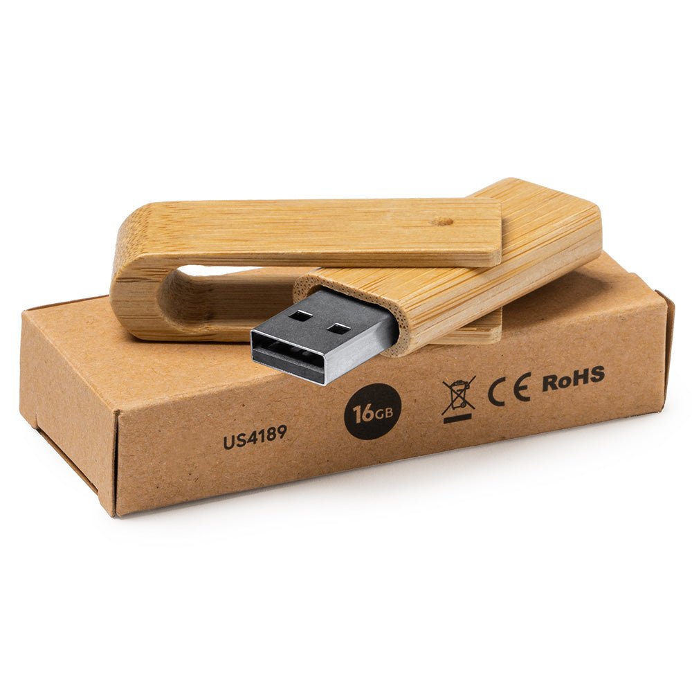 Stick USB 16GB cu carcasa de lemn US4189G16999 - Green Print