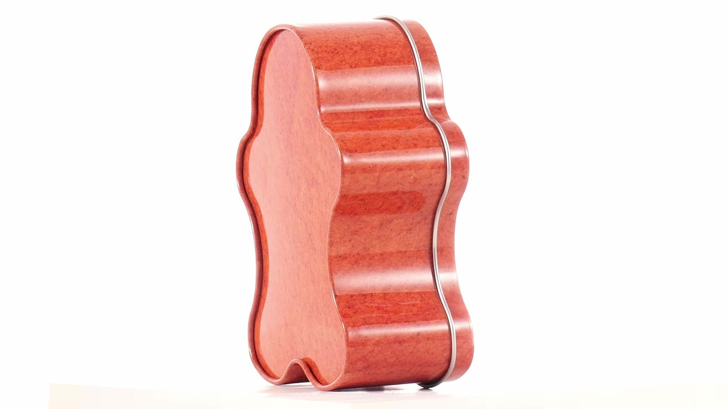 Cutie metalica cu forma de omulet turta dulce