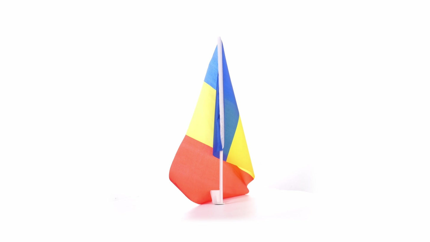 Автомобилен трицветен флаг РУМЪНИЯ