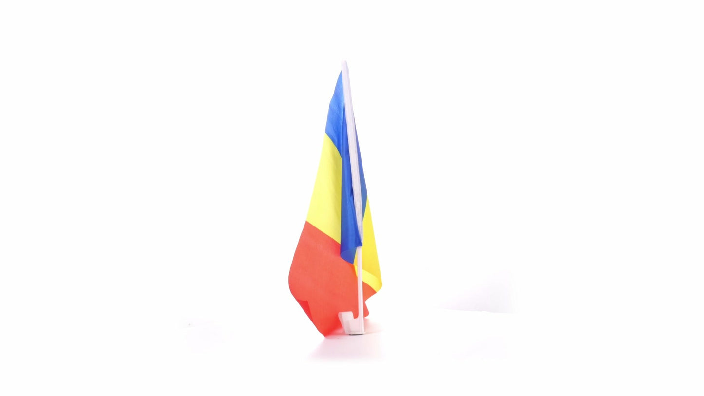 Автомобилен трицветен флаг РУМЪНИЯ