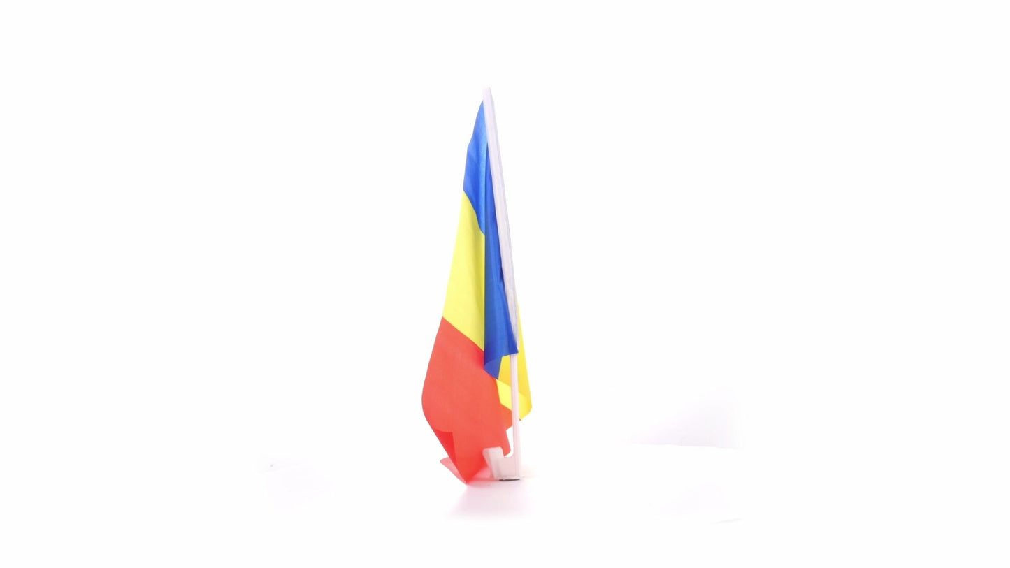 Автомобилен трицветен флаг РУМЪНИЯ