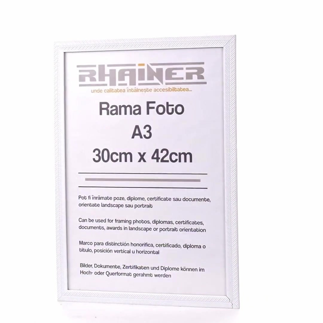 Rama foto Leon alb texturat A3
