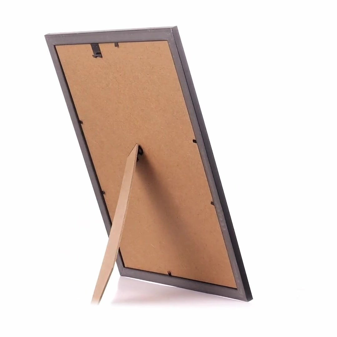 Textured black Leon photo frame A4