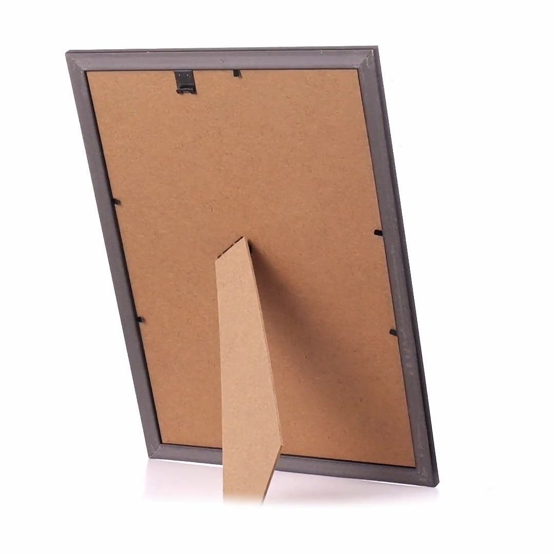 Textured black Leon photo frame A4