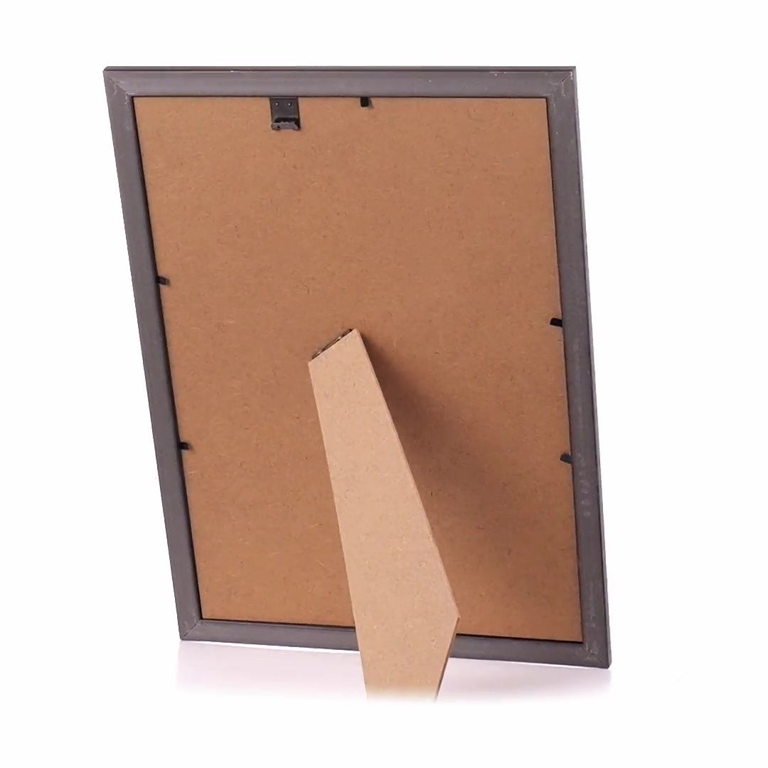 Textured black Leon photo frame A4