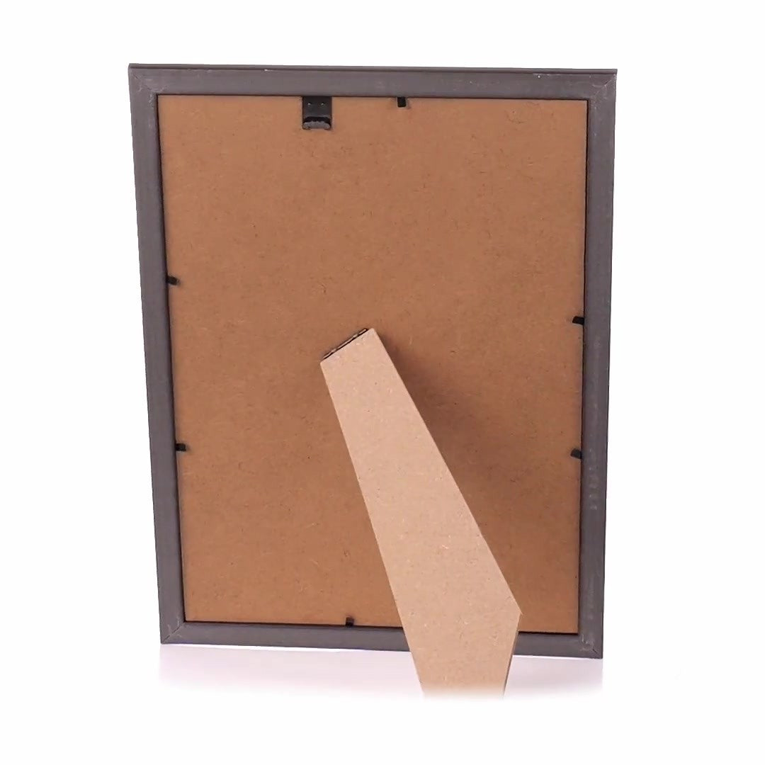Textured black Leon photo frame A4