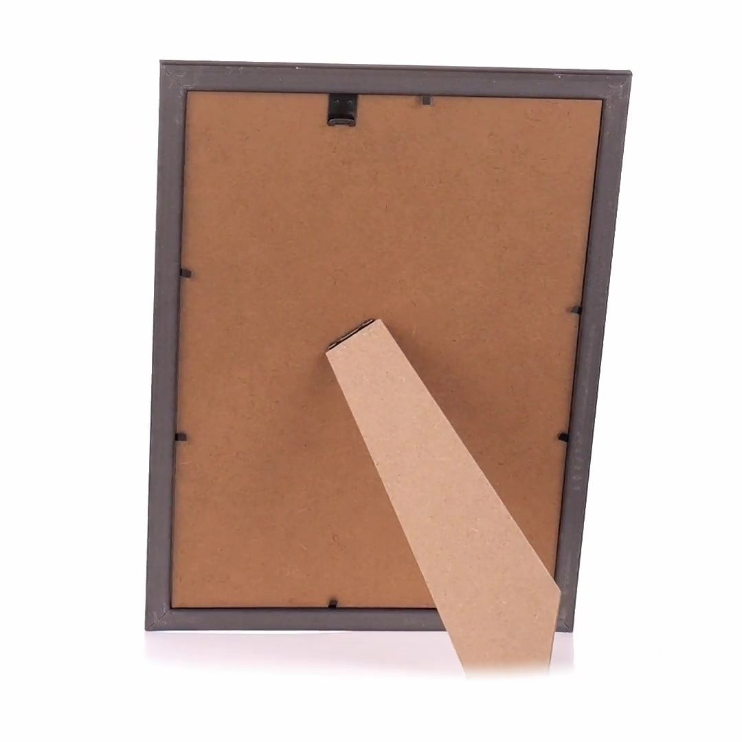 Textured black Leon photo frame A4