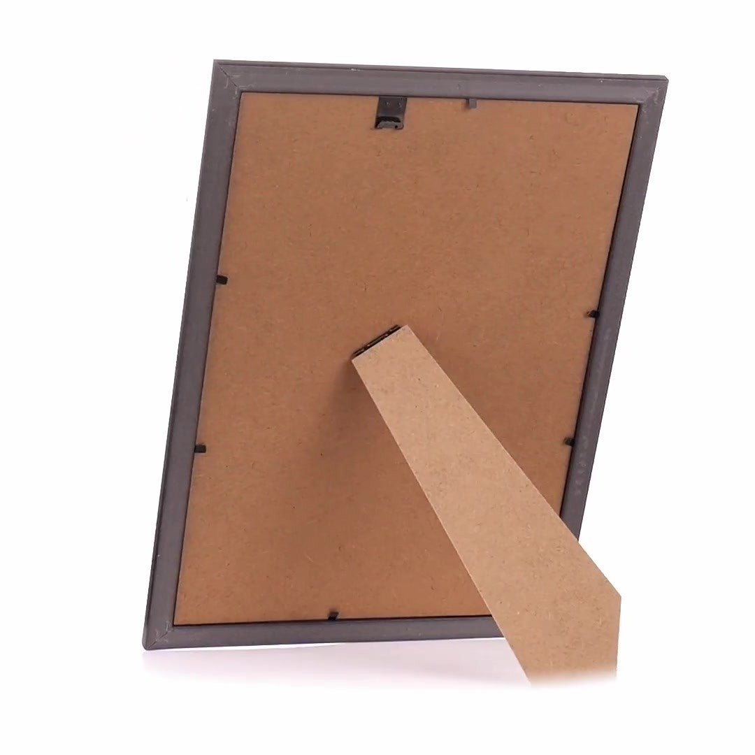 Textured black Leon photo frame A4