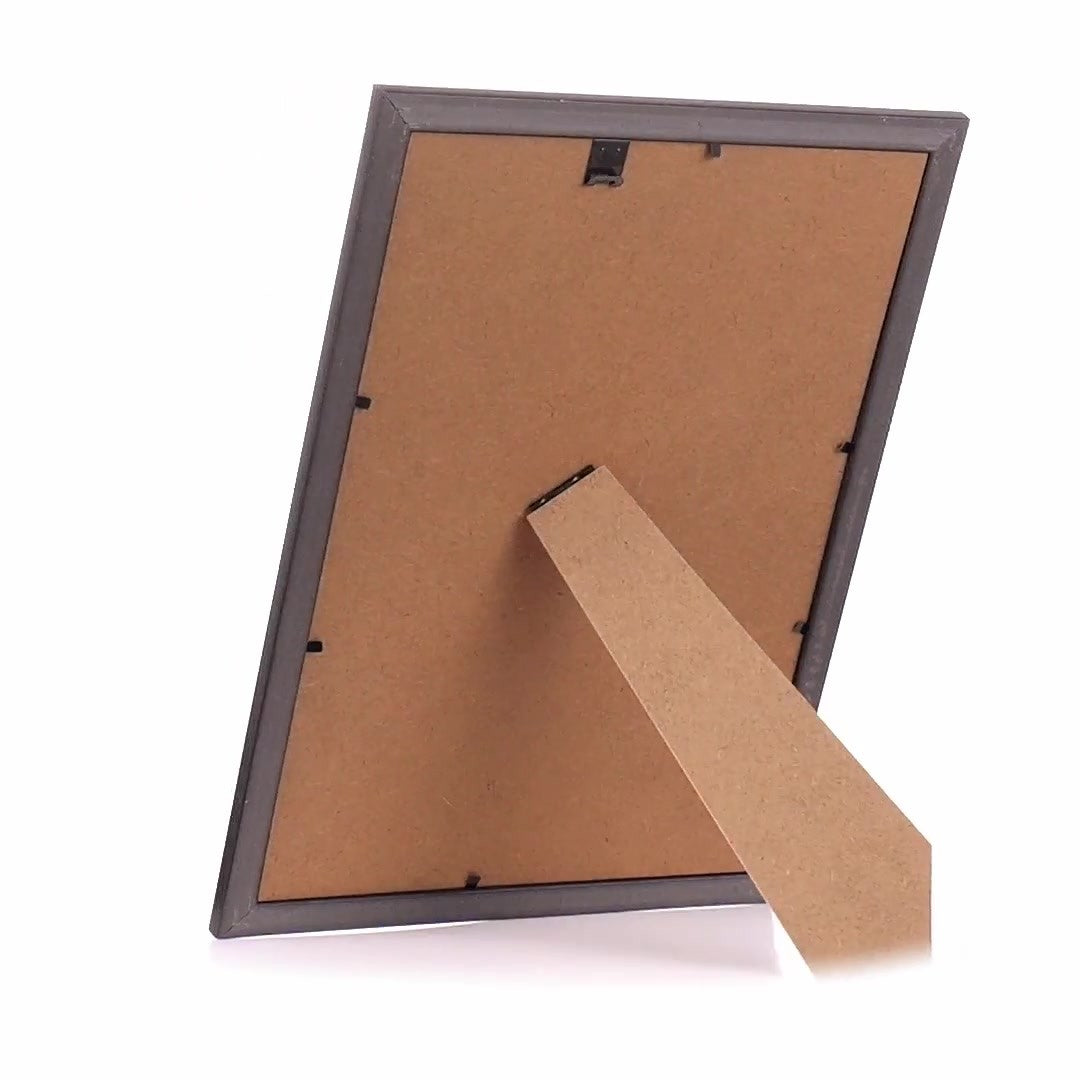 Textured black Leon photo frame A4