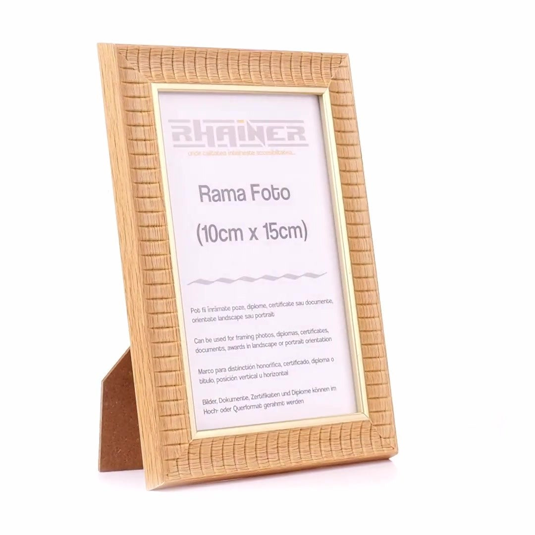 Merida photo frame coffee+gold 10x15