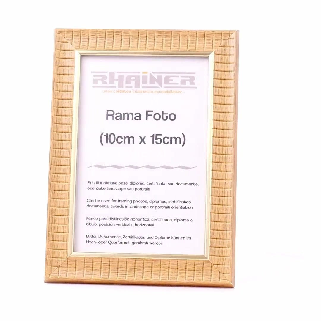Merida photo frame coffee+gold 10x15
