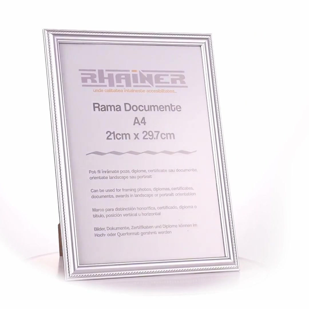 Athos silver photo frame A4