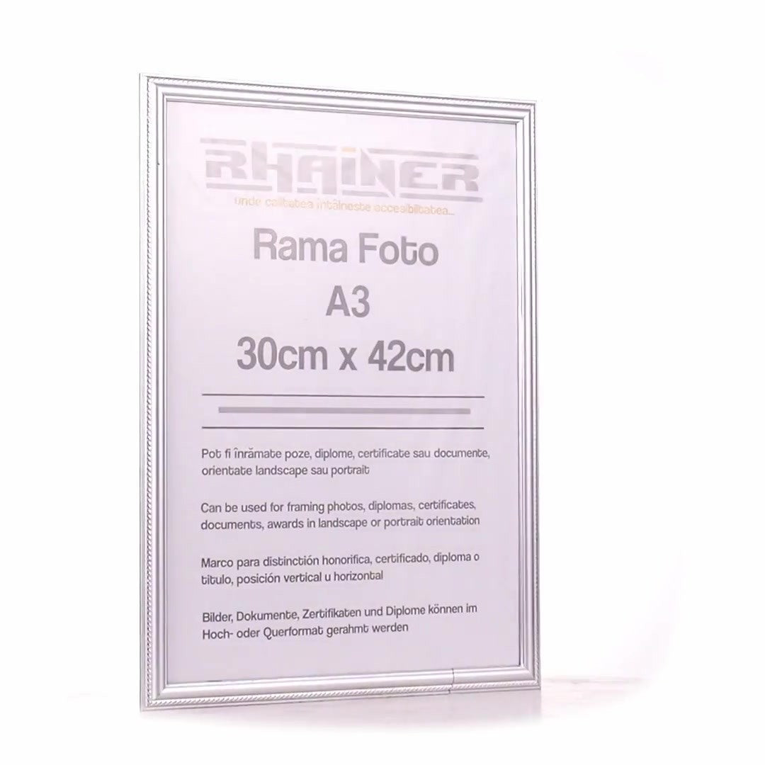 Athos silver photo frame A3