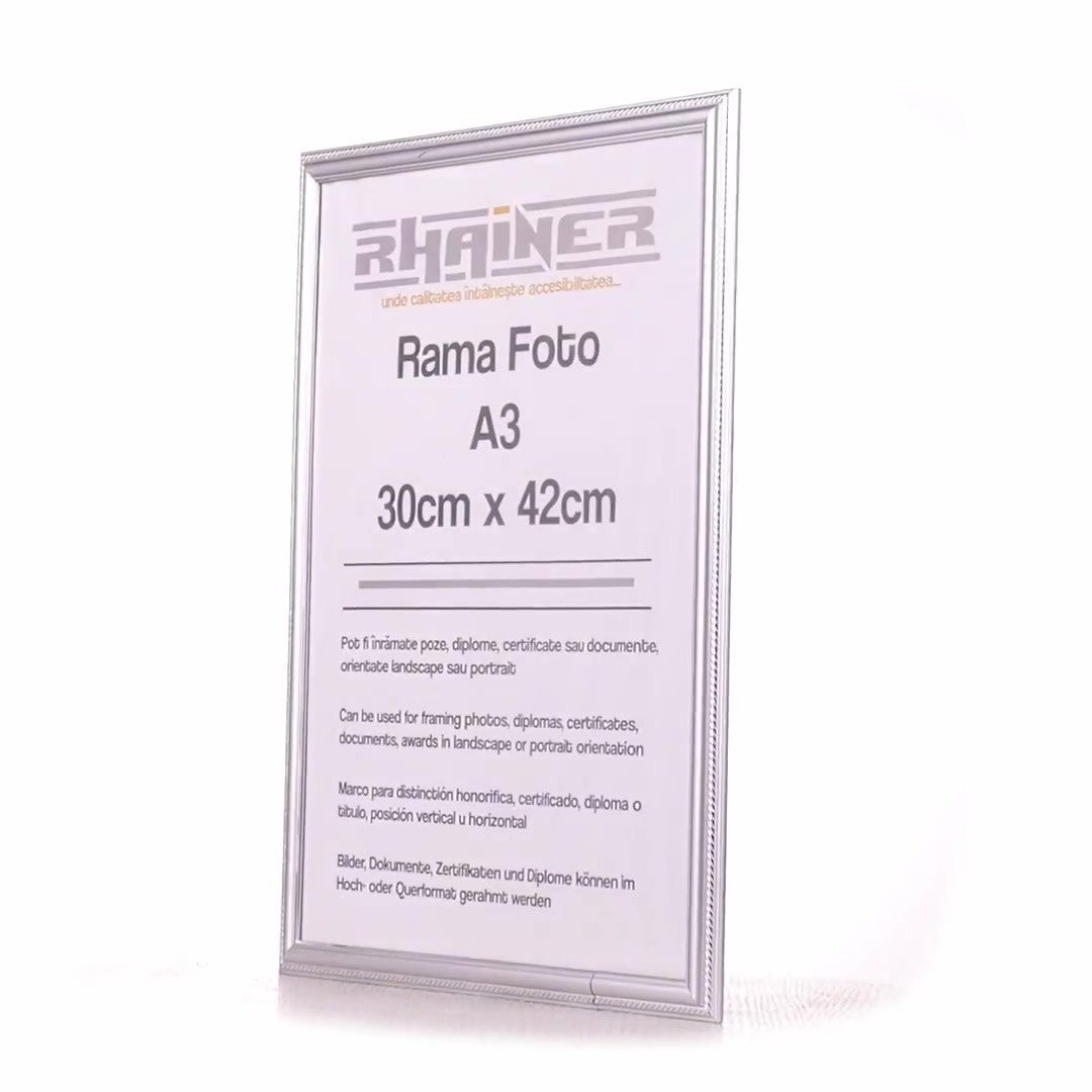 Athos silver photo frame A3