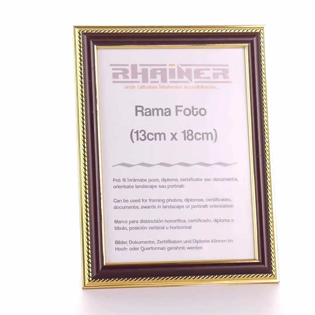 Athos brown+gold photo frame 13x18