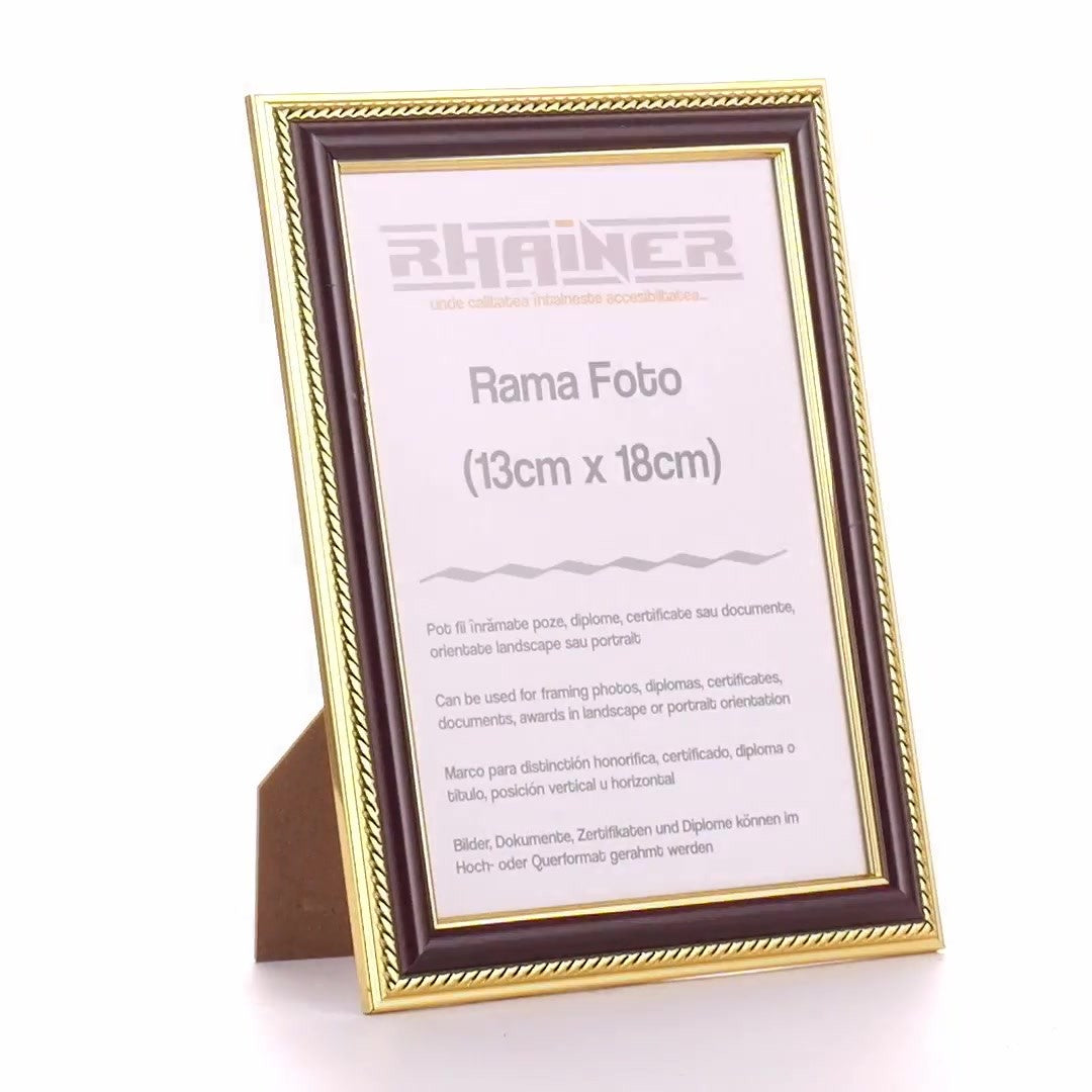 Athos brown+gold photo frame 13x18