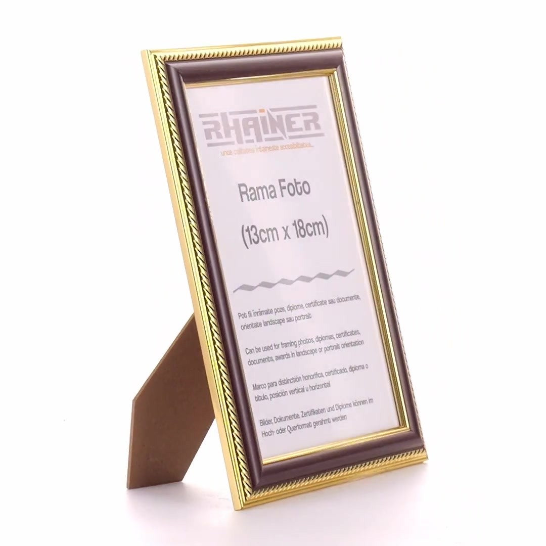 Athos brown+gold photo frame 13x18