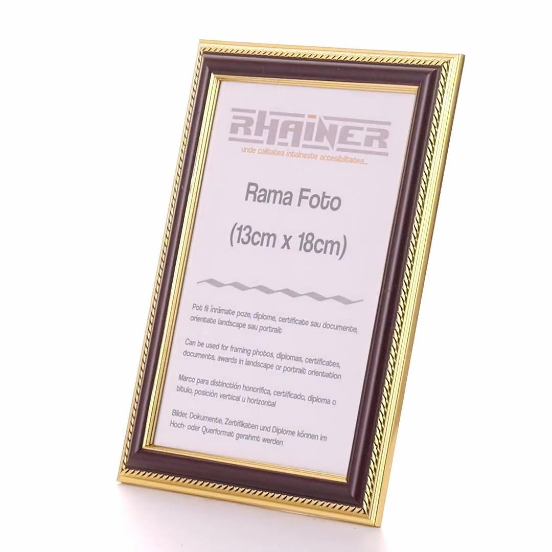 Athos brown+gold photo frame 13x18