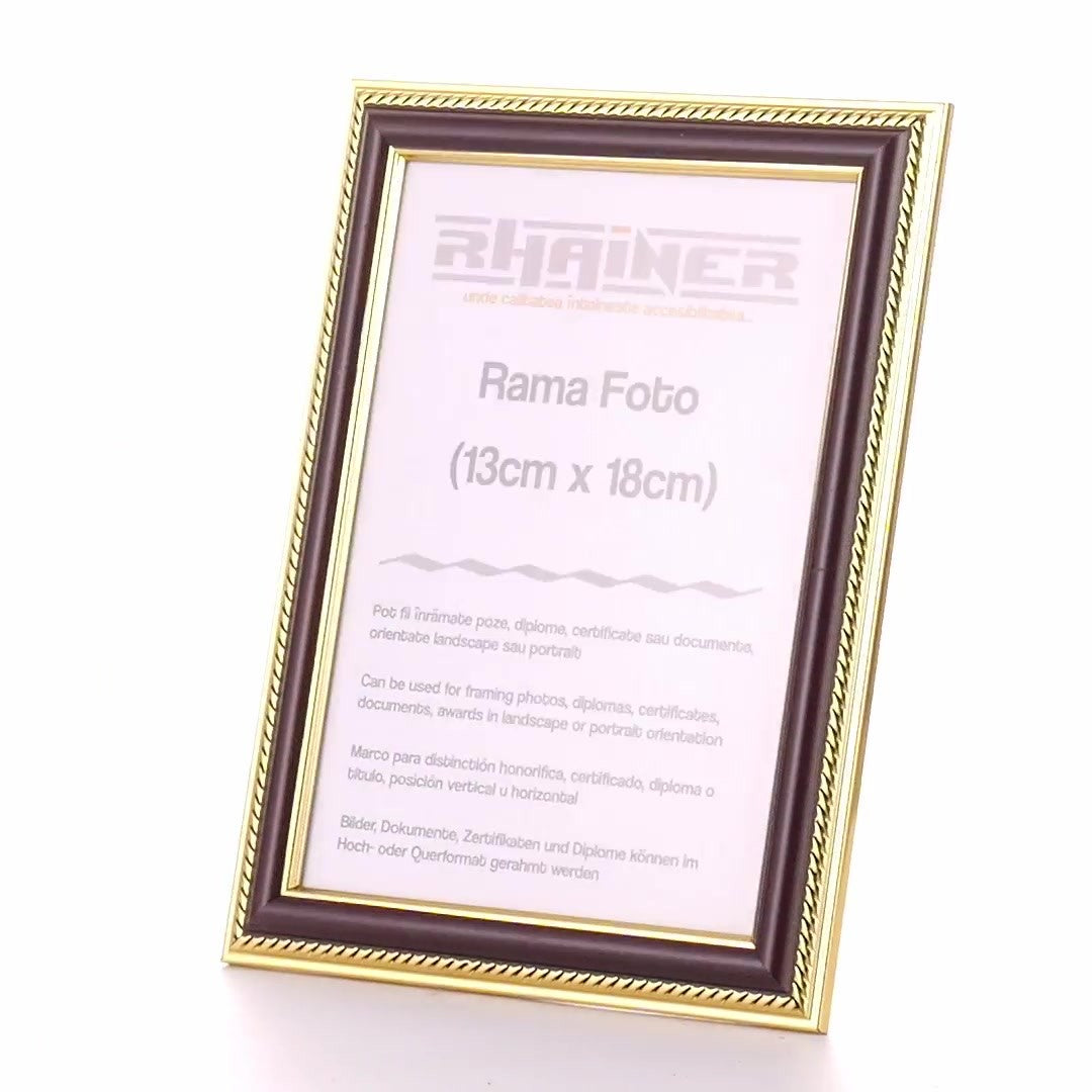 Athos brown+gold photo frame 13x18