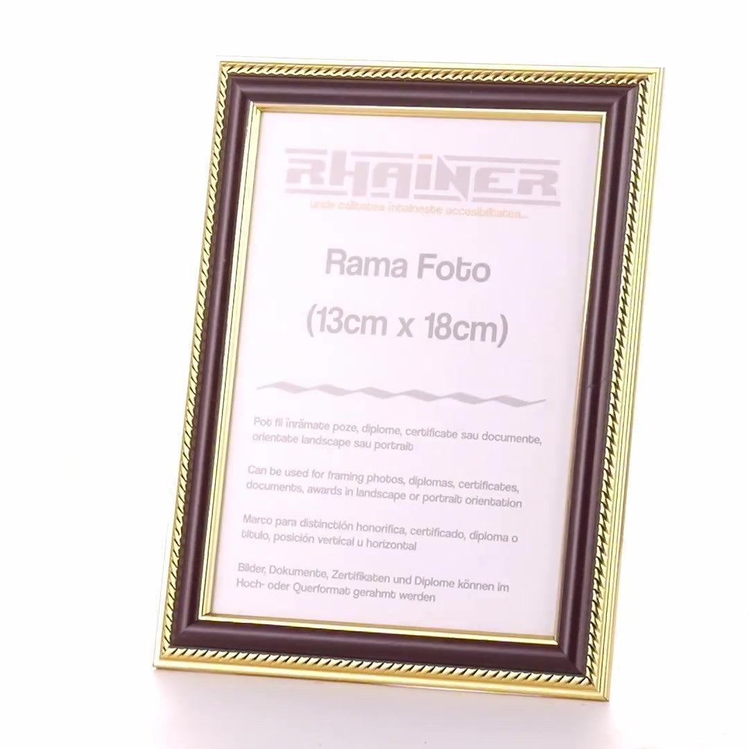 Athos brown+gold photo frame 13x18