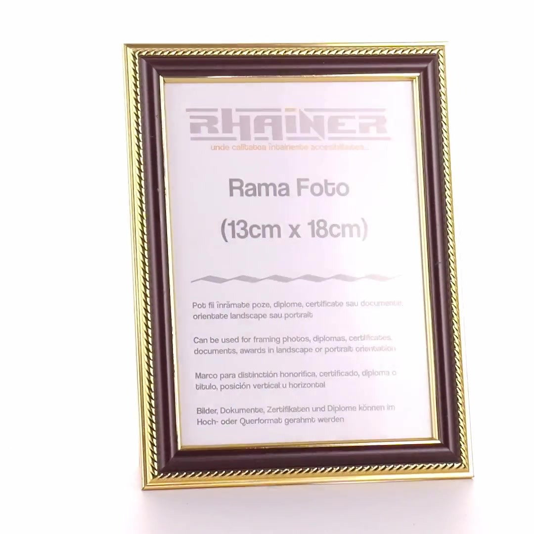 Athos brown+gold photo frame 13x18