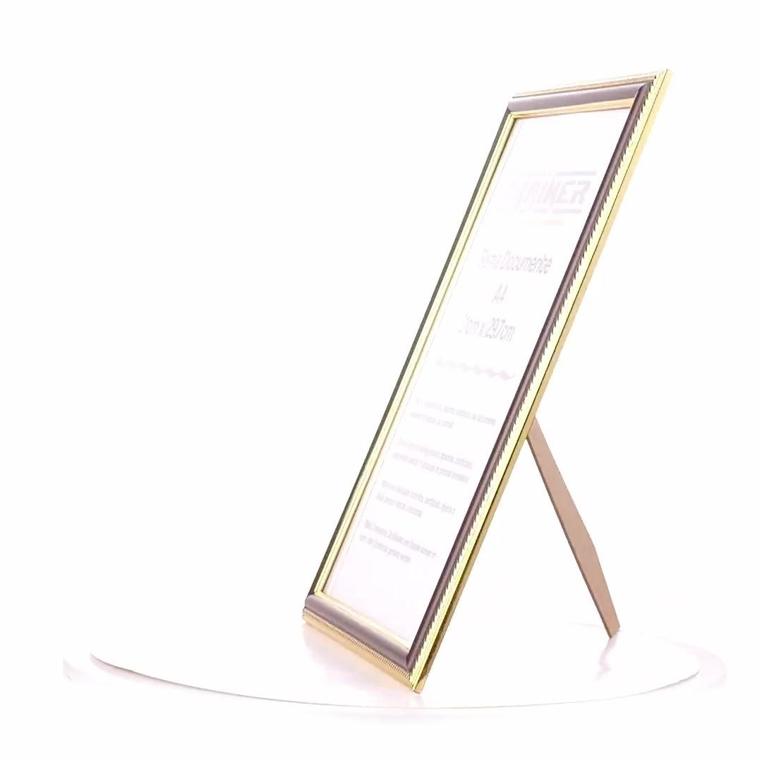 Athos brown+gold photo frame A4