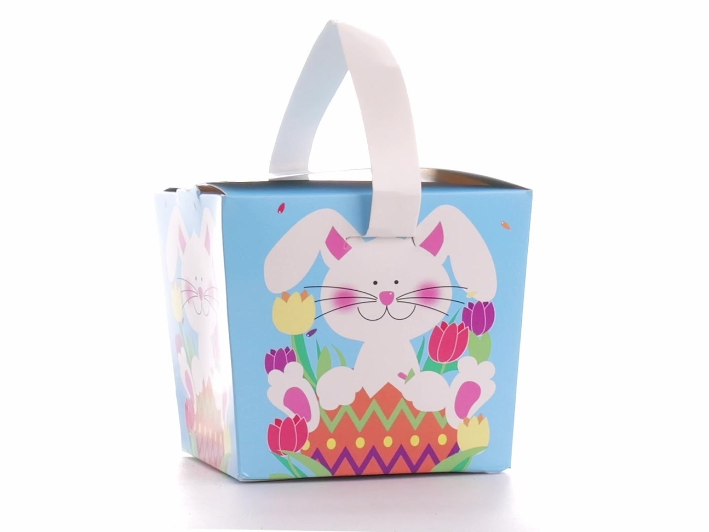 Easter Basket Style Dog Bow - Spring Bunny