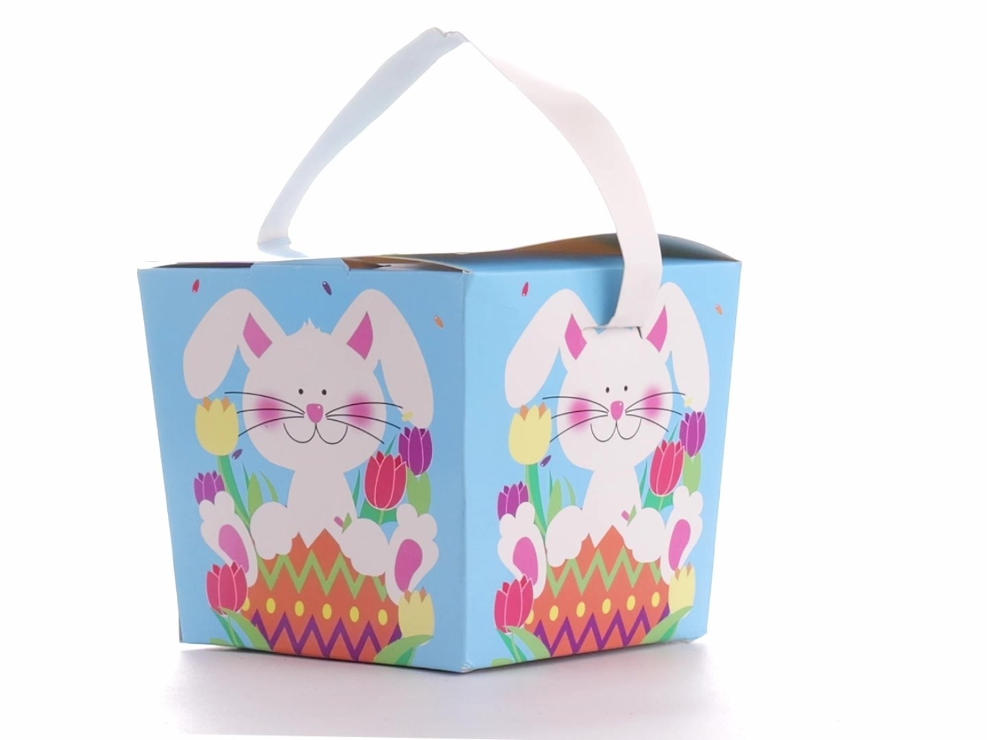 Easter Basket Style Dog Bow - Spring Bunny