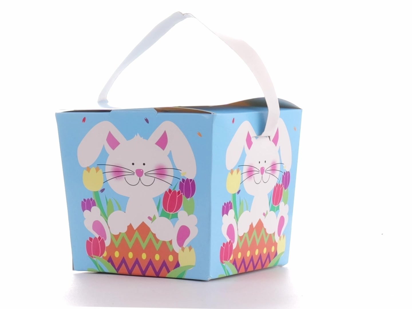 Easter Basket Style Dog Bow - Spring Bunny