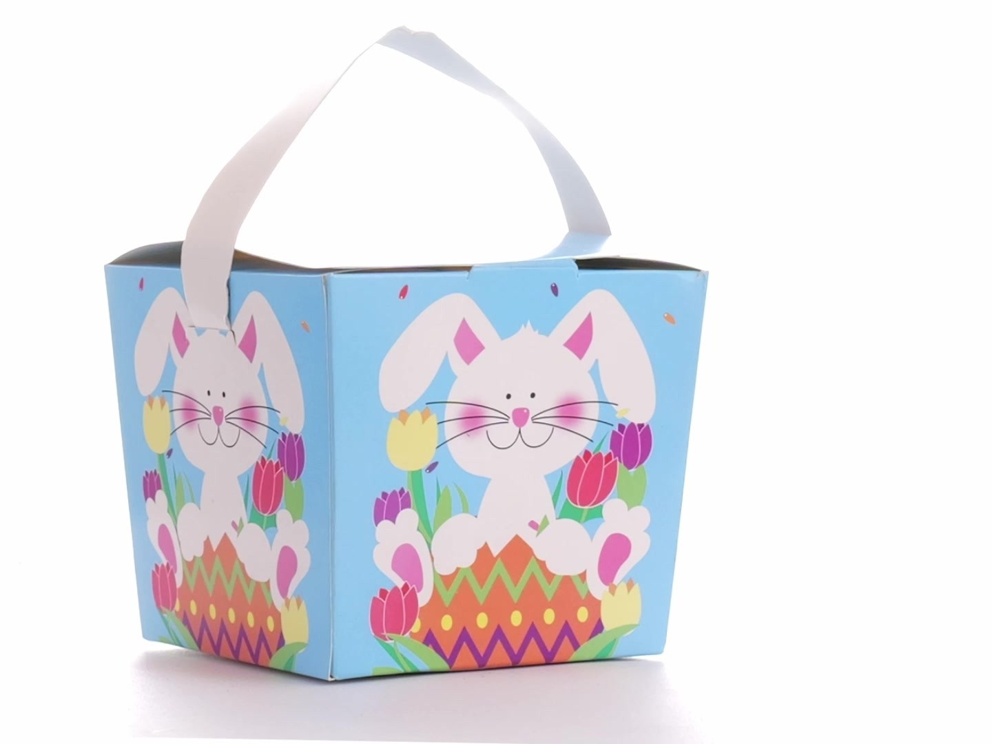 Easter Basket Style Dog Bow - Spring Bunny