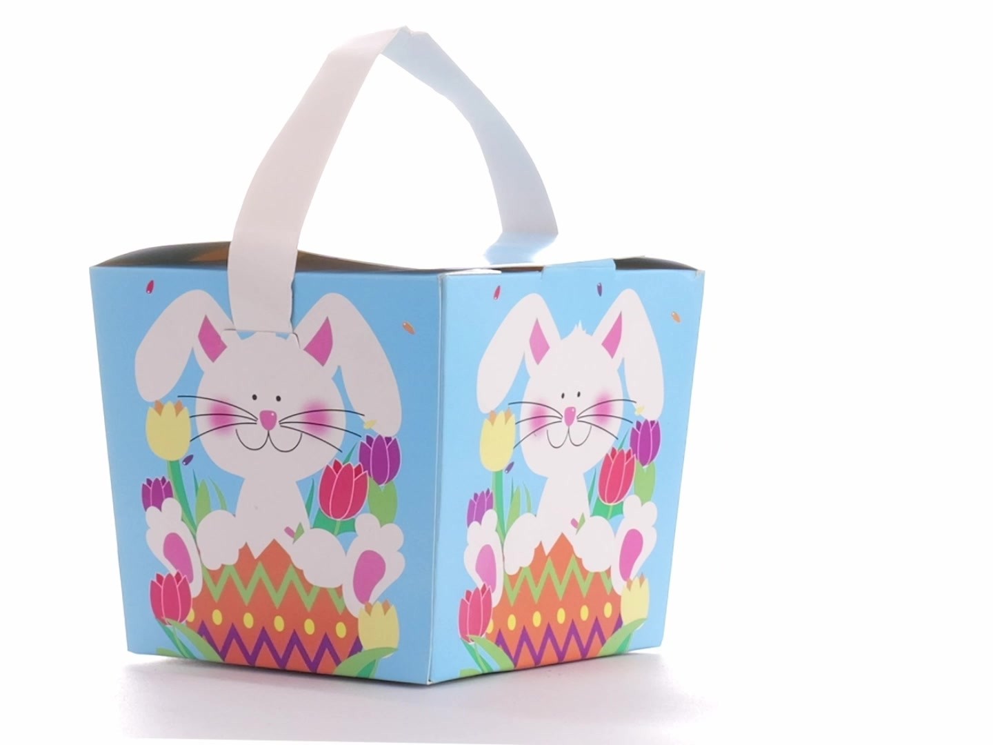 Easter Basket Style Dog Bow - Spring Bunny