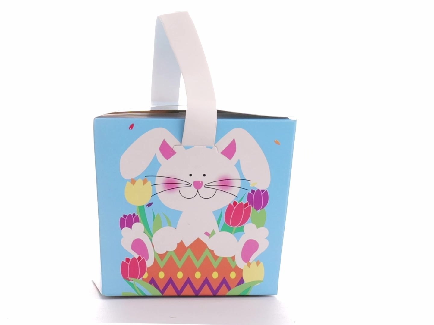 Easter Basket Style Dog Bow - Spring Bunny