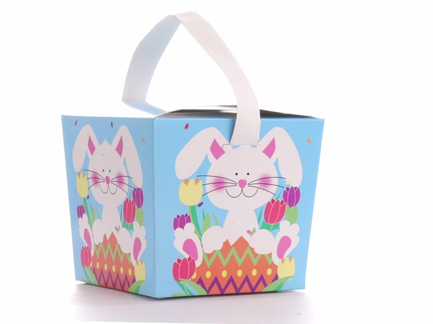 Easter Basket Style Dog Bow - Spring Bunny
