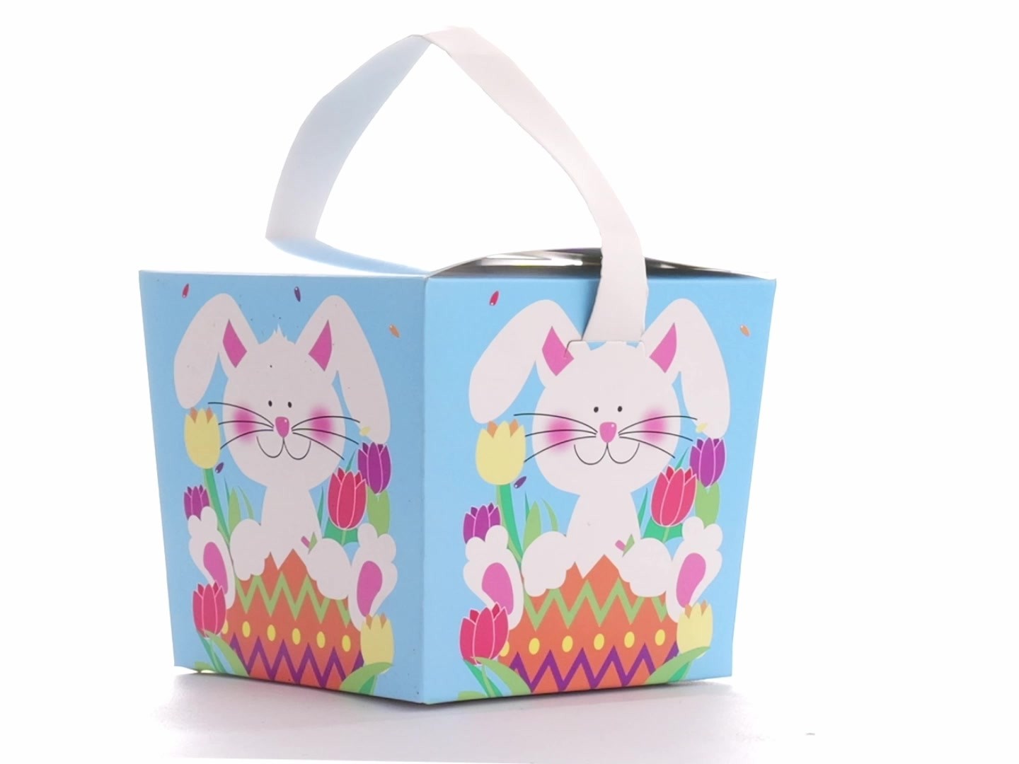 Easter Basket Style Dog Bow - Spring Bunny