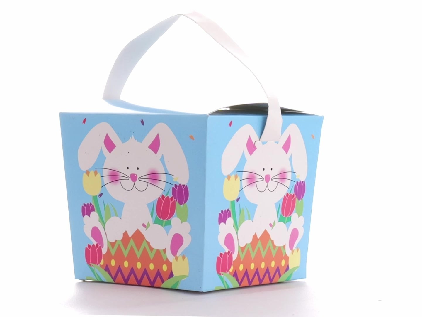 Easter Basket Style Dog Bow - Spring Bunny