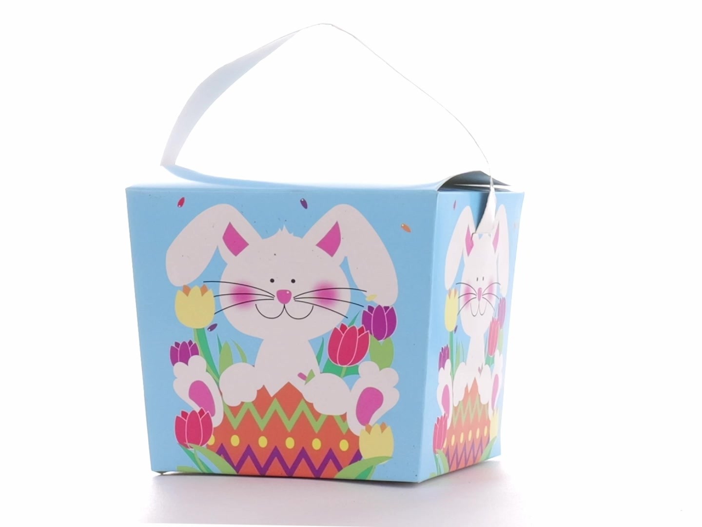 Easter Basket Style Dog Bow - Spring Bunny
