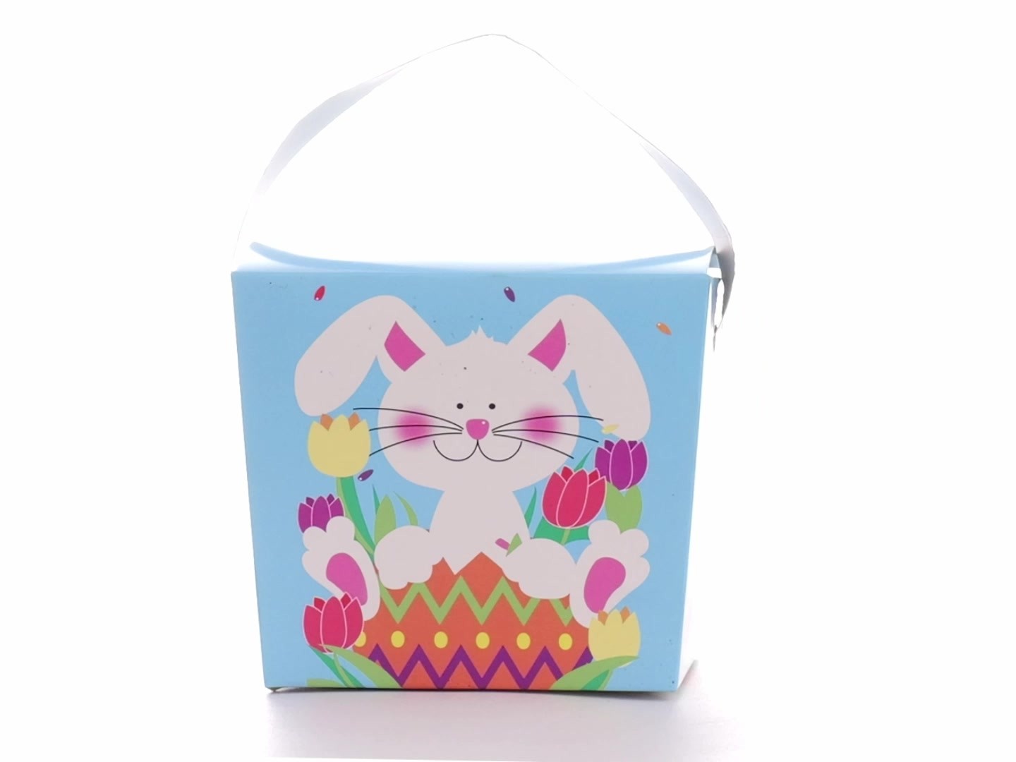 Easter Basket Style Dog Bow - Spring Bunny